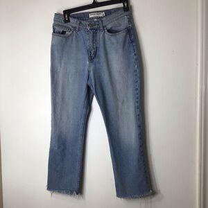 American Apparel jeans 27 denim jeans raw hem medium wash women